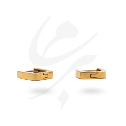 گوشواره طلا حلقه ای مربع کد ERG10005