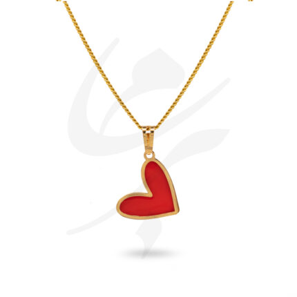 آویز طلا قلب قرمز کد PDG10044